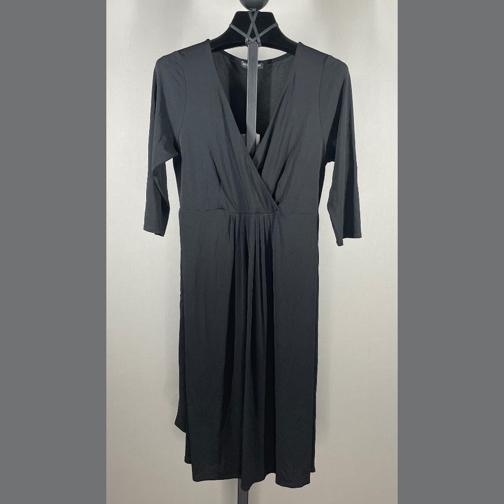 NEW Eileen Fisher Dress Womens Small petite black silk sheath designer classic